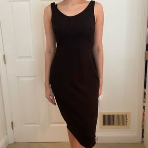 Betsey Johnson black work/cocktail midi dress; never worn before